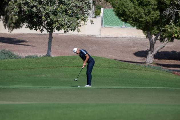 Joakim Lagergren (SWE) Round 2 of the DP World Tour Championship 2025, held at the Jumeirah Golf Estate, Earth Course, Dhabi, United Arab Emerites. 13-16 November 2025. Dubai United Arab Emerites DP World Tour, Dp World Tour Championship 2025, Golf x11290x