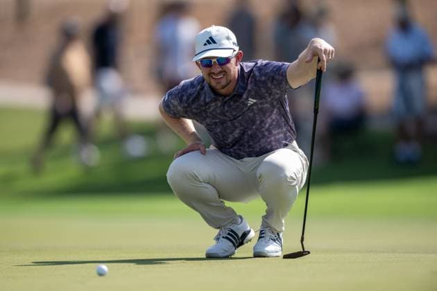 Connor Syme (SCO) Round 2 of the DP World Tour Championship 2025, held at the Jumeirah Golf Estate, Earth Course, Dhabi, United Arab Emerites. 13-16 November 2025. Dubai United Arab Emerites DP World Tour, Dp World Tour Championship 2025, Golf x11290x