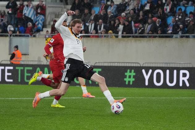 Nick Woltemade (Deutschland Germany) erzielt das Tor zum 0:1 - Luxemburg 14.11.2025: Luxemburg vs. Deutschland, WM Qualifikation
