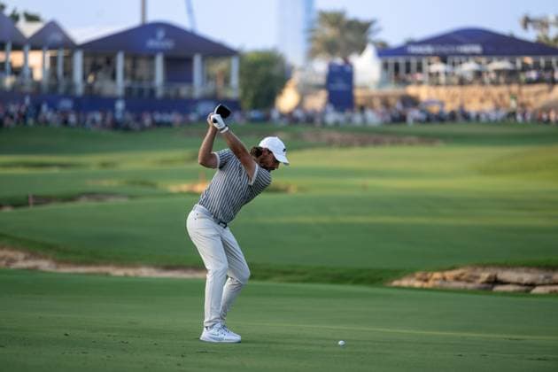 Tommy Fleetwood (ENG) Round 2 of the DP World Tour Championship 2025, held at the Jumeirah Golf Estate, Earth Course, Dhabi, United Arab Emerites. 13-16 November 2025. Dubai United Arab Emerites DP World Tour, Dp World Tour Championship 2025, Golf x11290x