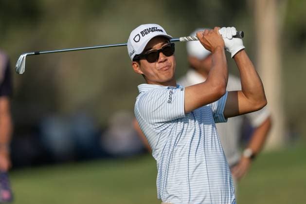 Michael Kim (USA) Round 2 of the DP World Tour Championship 2025, held at the Jumeirah Golf Estate, Earth Course, Dhabi, United Arab Emerites. 13-16 November 2025. Dubai United Arab Emerites DP World Tour, Dp World Tour Championship 2025, Golf x11290x