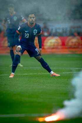 Netherlands forwarder Memphis Depay during the match FOOTBALL - EUROPEAN QUALIFIERS - POLAND - NETHERLANDS at the PGE Narodowy (National Stadium) for the FIFA World Cup, WM, Weltmeisterschaft, Fussball 2026 UEFA Qualifiers - Group G - Matchday 9 season 2025-2026 in WARSAW, Poland on 14 november 2025, (photo by Stefan Koops EYE4images DeFodi Images)
