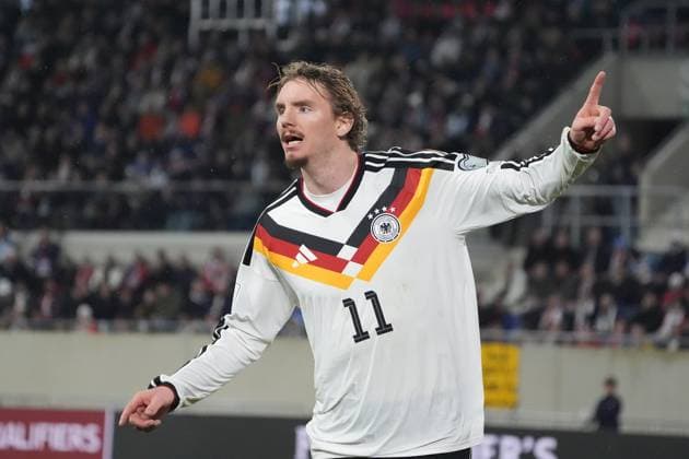 celebrate the goal, Torjubel zum 0:2 Nick Woltemade (Deutschland Germany) - Luxemburg 14.11.2025: Luxemburg vs. Deutschland, WM Qualifikation