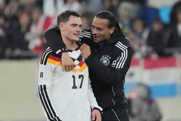 Florian Wirtz (Deutschland Germany)8 miz Leroy Sane (Deutschland Germany) - Luxemburg 14.11.2025: Luxemburg vs. Deutschland, WM Qualifikation