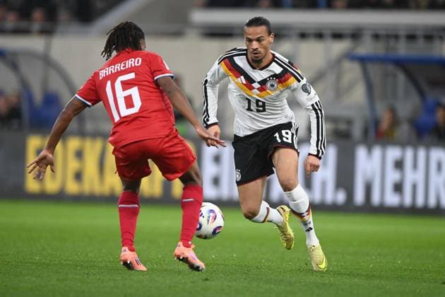 Paul NEBEL (GER) gegen -l16- Luxemburg (LUX - Deutschland (GER) Fussball Laenderspiel, WM Qualifikation Europa Gruppe A, Spieltag 9, matchday9, am 14.1.2025, Stade de Luxembourg, Luxemburg, Â
