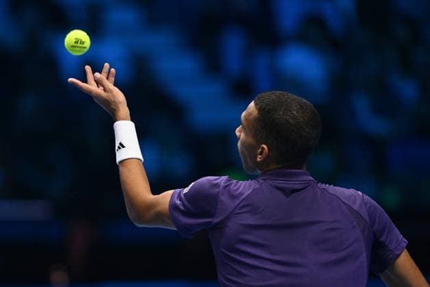 Felix Auger-Aliassime (CAN) during the singles match between Alexander Zverev (GER) and Felix Auger-Aliassime (CAN) during day six of the Nitto ATP, Tennis Herren Finals 2025 at Inalpi Arena on November 14, 2025 in Turin, Italy  Copyright: xDomenicoxCippitelli IPAxSportx xipa-agency.netx xx IPA_67968047 IPA_Agency_IPA67968047
