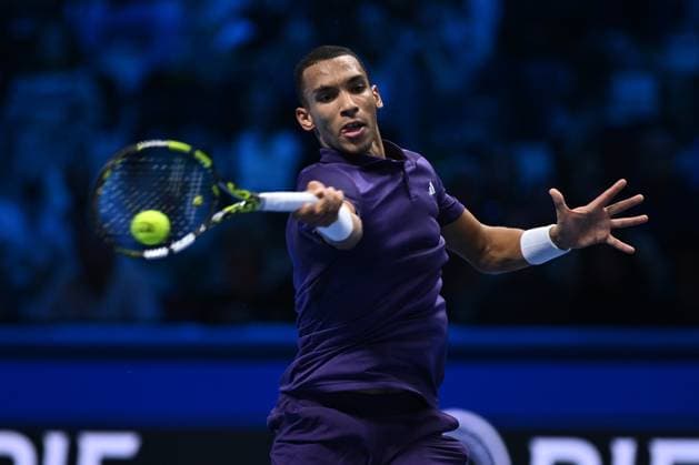 Felix Auger-Aliassime (CAN) during the singles match between Alexander Zverev (GER) and Felix Auger-Aliassime (CAN) during day six of the Nitto ATP, Tennis Herren Finals 2025 at Inalpi Arena on November 14, 2025 in Turin, Italy  Copyright: xDomenicoxCippitelli IPAxSportx xipa-agency.netx xx IPA_67968061 IPA_Agency_IPA67968061
