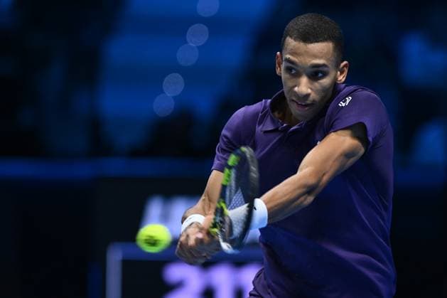 Felix Auger-Aliassime (CAN) during the singles match between Alexander Zverev (GER) and Felix Auger-Aliassime (CAN) during day six of the Nitto ATP, Tennis Herren Finals 2025 at Inalpi Arena on November 14, 2025 in Turin, Italy  Copyright: xDomenicoxCippitelli IPAxSportx xipa-agency.netx xx IPA_67968097 IPA_Agency_IPA67968097