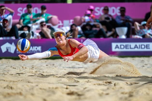RECORD DATE NOT STATED Beach volleyball, Beachvolleyball World Championships Adelaide, Australia 14.11.2025 ADELAIDE, AUSTRALIA - NOVEMBER 14: Ronja Klinger (Player 2, AUT) during the Beach Volleyball World Championships at Adelaide on November 14, 2025 in Adelaide, Australia. Copyright: xBEAUTIFULxSPORTS PeterxWeberx