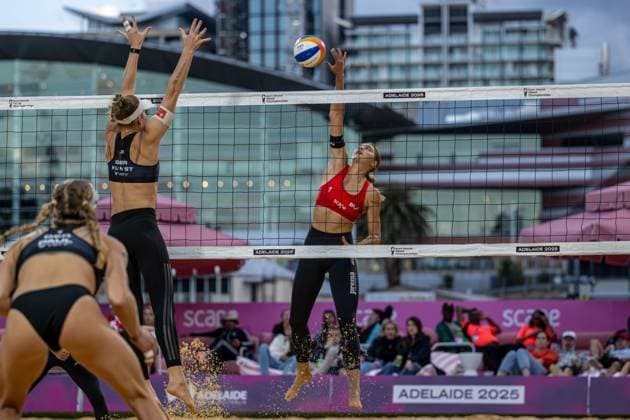 RECORD DATE NOT STATED Beach volleyball, Beachvolleyball World Championships Adelaide, Australia 14.11.2025 ADELAIDE, AUSTRALIA - NOVEMBER 14: Annique Niderhauser (Player 1, SUI) during the Beach Volleyball World Championships at Adelaide on November 14, 2025 in Adelaide, Australia. Copyright: xBEAUTIFULxSPORTS PeterxWeberx