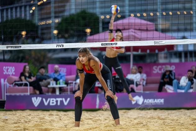 RECORD DATE NOT STATED Beach volleyball, Beachvolleyball World Championships Adelaide, Australia 14.11.2025 ADELAIDE, AUSTRALIA - NOVEMBER 14: Annique Niderhauser (Player 1, SUI) during the Beach Volleyball World Championships at Adelaide on November 14, 2025 in Adelaide, Australia. Copyright: xBEAUTIFULxSPORTS PeterxWeberx