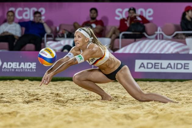 RECORD DATE NOT STATED Beach volleyball, Beachvolleyball World Championships Adelaide, Australia 14.11.2025 ADELAIDE, AUSTRALIA - NOVEMBER 14: Sandra Ittlinger (Player 1, GER) during the Beach Volleyball World Championships at Adelaide on November 14, 2025 in Adelaide, Australia. Copyright: xBEAUTIFULxSPORTS PeterxWeberx
