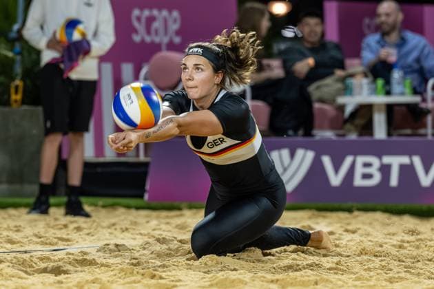 RECORD DATE NOT STATED Beach volleyball, Beachvolleyball World Championships Adelaide, Australia 14.11.2025 ADELAIDE, AUSTRALIA - NOVEMBER 14: Anna-Lena Grüne (Player 2, GER) during the Beach Volleyball World Championships at Adelaide on November 14, 2025 in Adelaide, Australia. Copyright: xBEAUTIFULxSPORTS PeterxWeberx