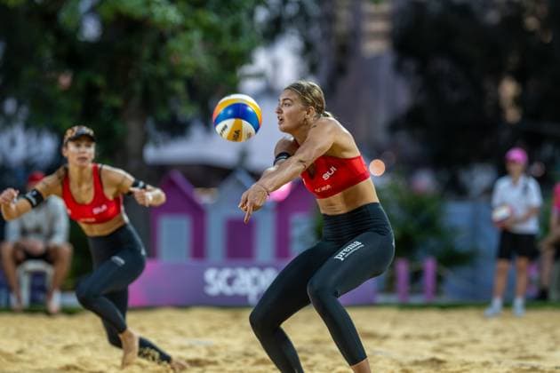 RECORD DATE NOT STATED Beach volleyball, Beachvolleyball World Championships Adelaide, Australia 14.11.2025 ADELAIDE, AUSTRALIA - NOVEMBER 14: Annique Niderhauser (Player 1, SUI) during the Beach Volleyball World Championships at Adelaide on November 14, 2025 in Adelaide, Australia. Copyright: xBEAUTIFULxSPORTS PeterxWeberx