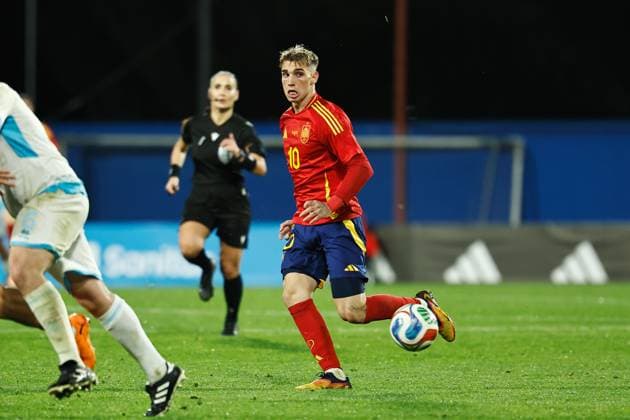Iker Bravo (ESP), NOVEMBER 14, 2025 - Football Soccer : UEFA Under-21 Championship 2027 qualifying round match between U21, U 21 Spain - U21 San Marino at the Estadio Angel Carro in Lugo, Spain. Noxthirdxpartyxsales  aflo_310442650