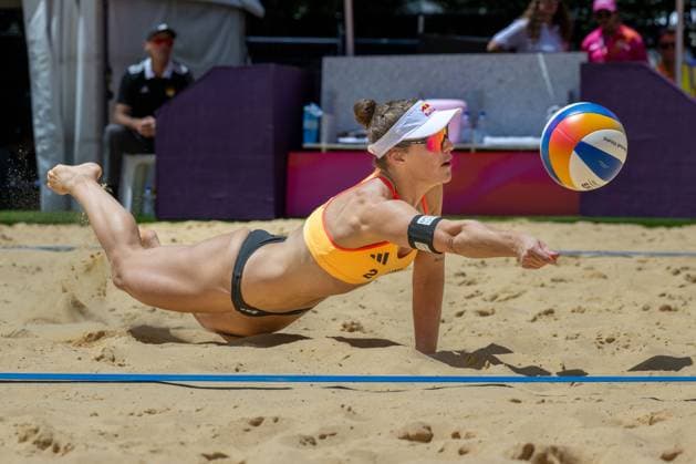 RECORD DATE NOT STATED Beach volleyball, Beachvolleyball World Championships Adelaide, Australia 15.11.2025 ADELAIDE, AUSTRALIA - NOVEMBER 15: Cinja Tillmann (Player 2, GER) during the Beach Volleyball World Championships at Adelaide on November 15, 2025 in Adelaide, Australia. Copyright: xBEAUTIFULxSPORTS PeterxWeberx