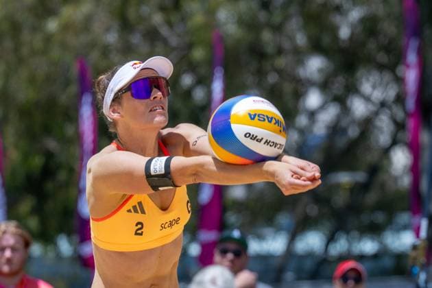 RECORD DATE NOT STATED Beach volleyball, Beachvolleyball World Championships Adelaide, Australia 15.11.2025 ADELAIDE, AUSTRALIA - NOVEMBER 15: Cinja Tillmann (Player 2, GER) during the Beach Volleyball World Championships at Adelaide on November 15, 2025 in Adelaide, Australia. Copyright: xBEAUTIFULxSPORTS PeterxWeberx