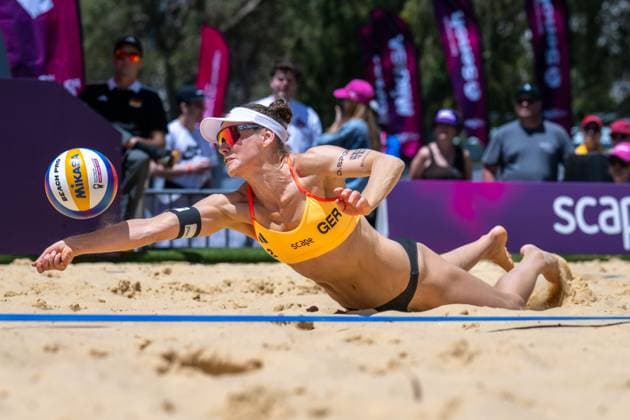 RECORD DATE NOT STATED Beach volleyball, Beachvolleyball World Championships Adelaide, Australia 15.11.2025 ADELAIDE, AUSTRALIA - NOVEMBER 15: Cinja Tillmann (Player 2, GER) during the Beach Volleyball World Championships at Adelaide on November 15, 2025 in Adelaide, Australia. Copyright: xBEAUTIFULxSPORTS PeterxWeberx