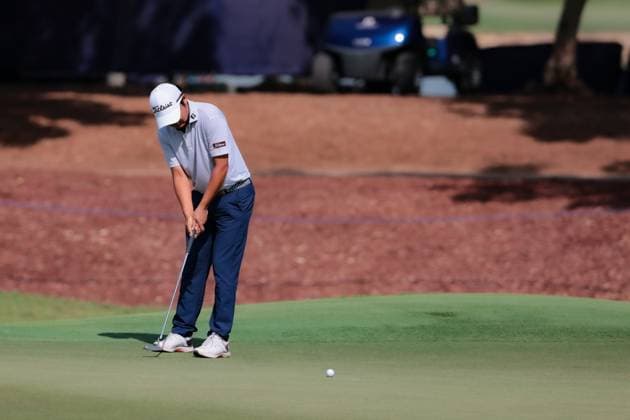 DUBAI, UNITED ARAB EMIRATES - 15.11.2025: Kazuma KOBORI (NZL) DP World Tour Championship Dubai at Jumeirah Golf Estates on November 15, 2025 in Dubai, United Arab Emirates.