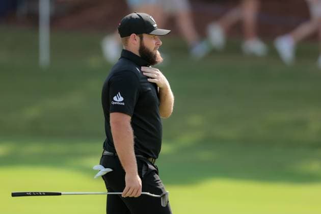 DUBAI, UNITED ARAB EMIRATES - 15.11.2025: Tyrrell HATTON (ENG) DP World Tour Championship Dubai at Jumeirah Golf Estates on November 15, 2025 in Dubai, United Arab Emirates.