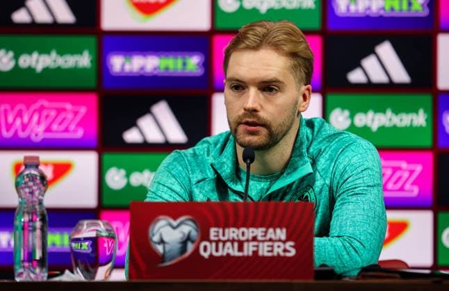 Republic of Ireland press conference, PK, Pressekonferenz Puskas ArÃ Caoimhin Kelleher 15 11 2025  Copyright: x INPHO RyanxByrnex RB3_1742