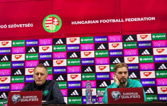 Republic of Ireland press conference, PK, Pressekonferenz Puskas ArÃ Heimir Hallgrimsson and Caoimhin Kelleher 15 11 2025  Copyright: x INPHO RyanxByrnex RB3_1963