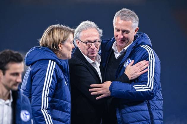 15.11.2025, Fussball, Testspiel, Saison 2025 2026, Mitgliederversammlung 2025 FC Schalke 04, Vorstand Christina Rühl-Hamers (FC Schalke 04), eues Mitglied des Aufsichtsrat Stefan Hegmanns (FC Schalke 04), Sportvorstand Frank Baumann (FC Schalke 04) xRHR-FOTO YYx Copyright: KROEGER RHR-FOTOx RHR-FOTO YY