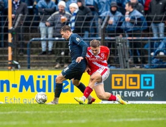 Fussball, Herren, Saison 2025 2026, Landespokal Brandenburg (Viertelfinale), SV Babelsberg 03 - FC Energie Cottbus, v.l. Nils Schätzle (Babelsberg), Erik Engelhardt (Energie Cottbus), 15.11. 2025, Copyright: xSebastianxRäppold MatthiasxKochx