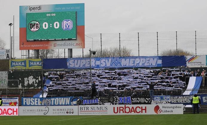 Fussball, Herren, Saison 2025 2026, RL-Nord, VfB Luebeck gegen SV Meppen DFL REGULATIONS PROHIBIT ANY USE OF PHOTOGRAPHS AS IMAGE SEQUENCES AND OR QUASI-VIDEO.