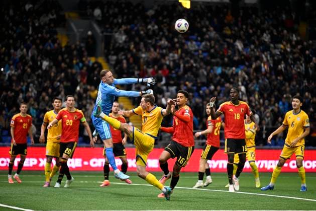 Kazakhstan v Belgium - FIFA World Cup, WM, Weltmeisterschaft, Fussball 2026 UEFA Qualifiers NUR-SULTAN, KAZAKHSTAN - NOVEMBER 15 : Sels Matz goalkeeper of Belgium during the FIFA World Cup 2026 UEFA European Qualifiers group J match between Kazakhstan and Belgium on November 15, 2025 in Nur-Sultan, Kazakhstan, 15 11 2025 Nur-Sultan Kazakhstan  Copyright: xJanxDexMeuleneirx