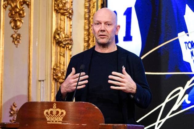 251115 Mats Sundin has been awarded the inaugural Börje Salming Courage Award during an event hosted by NHLAA on November 15, 2025 in Stockholm. Photo: Jesper Zerman BILDBYRAN kod JZ JZ0644 SWEDEN AND NORWAY ONLY - NO SYNDICATION ishockey Ice hockey, Eishockey NHL, Eishockey Herren, USA alumni association börje salming courage award Copyright: JESPERxZERMAN BB251115JZ072