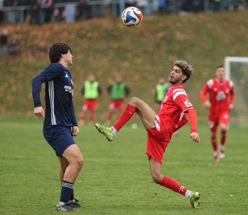 151125 Halle Saale Sachsen Anhalt Leuna Chemie Stadion Fußball Hallescher FC Halle HFC Regionalliga Nordost 4. Liga Männer Saison 2025 2026 Landespokal Turbine Halle -HFC Zießnitz Serhat Polat (Hallescher FC)
