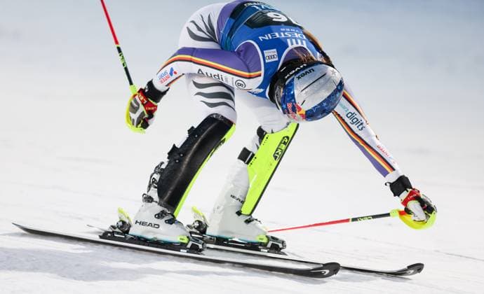 ALPINE SKIING - FIS WC Levi LEVI,FINLAND,15.NOV.25 - ALPINE SKIING - FIS World Cup, slalom, ladies. Image shows Emma Aicher (GER).  GEPAxpictures xHaraldxSteiner