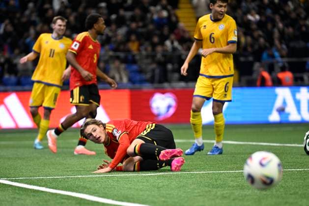 Kazakhstan v Belgium - FIFA World Cup, WM, Weltmeisterschaft, Fussball 2026 UEFA Qualifiers NUR-SULTAN, KAZAKHSTAN - NOVEMBER 15 : Vermant Romeo of Belgium during the FIFA World Cup 2026 UEFA European Qualifiers group J match between Kazakhstan and Belgium on November 15, 2025 in Nur-Sultan, Kazakhstan, 15 11 2025 Nur-Sultan Kazakhstan  Copyright: xJanxDexMeuleneirx