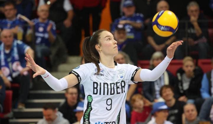 Stuttgart , Volleyball Bundesliga Allianz MTV Stuttgart vs. Binder Blaubären Flacht , Sara Marjanovic ( Flacht )
