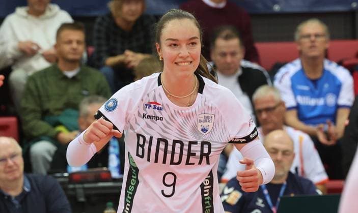 Stuttgart , Volleyball Bundesliga Allianz MTV Stuttgart vs. Binder Blaubären Flacht , Sara Marjanovic ( Flacht )