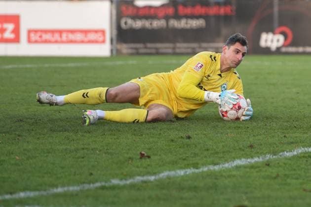 Fußball I Herren I Saison 2025-2026 I Regionalliga Nord I 19. Spieltag I SC Weiche Flensburg 08 - SV Werder Bremen II 15.11.2025 Sebastian Mielitz (21, Werder Bremen II) Copyright: xLobeca JanxKirschnerx