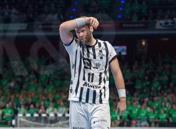 Handball, Herren, Saison 2025 2026, DAIKIN Handball-Bundesliga (12. Spieltag), Füchse Berlin - THW Kiel, Petter Överby (Kiel), 15.11.2025, Copyright: xSebastianxRäppold MatthiasxKochx