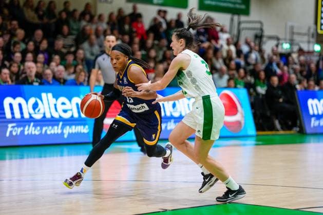 FIBA Women s EuroBasket 2027 Qualifiers Round 1, National Basketball Arena, Dublin 15 11 2025 Ireland vs Bosnia & Herzegovina Kamiah Smalls of Bosnia and Herzegovina in action Kamiah Smalls in action 15 11 2025  Copyright: x INPHO JamesxLawlorx _DSC5011