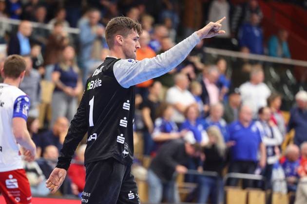 Mateusz Kornecki (Balingen) freut sich TV Grosswallstadt - HBW Balingen-Weilstetten, Handball, 2. Bundesliga, 15.11.2025 TV Grosswallstadt - HBW Balingen-Weilstetten, Handball, 2. Bundesliga, 15.11.2025 Elsenfeld Copyright: xEibner-Pressefotox EP_RWS