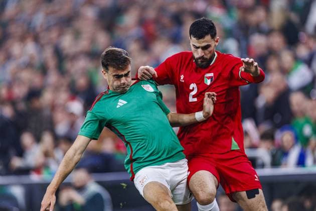Basque Country v Palestine - Friendly Match BILBAO, SPAIN - NOVEMBER 15: Wadji Mohammed (2) of Palestine in action during the friendly football match between Basque Country and Palestine at San Mames Stadium in Bilbao, Spain on November 15, 2025. Pablo Garcia Sacristan Anadolu Bilbao Spain. Editorial use only. Please get in touch for any other usage.  Copyright: x2025xAnadoluxPabloxGarciaxSacristanx