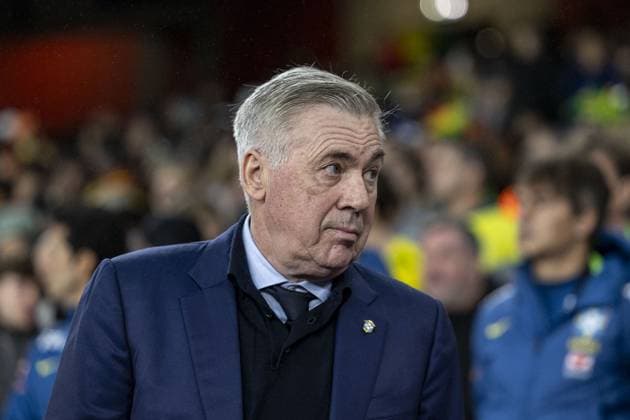 Carlo Ancelotti Brazil Head Coach looks on during the International Friendly, Länderspiel, Nationalmannschaft match between Brazil vs Senegal at Emirates Stadium on November 15th,2025 (Photo by Joao Bravo Sports Press Photo)  Copyright: xJoaoxBravox Sportspressphoto_SPR62266