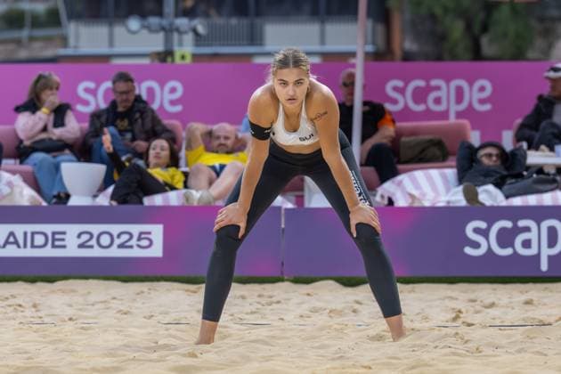 RECORD DATE NOT STATED Beach volleyball, Beachvolleyball World Championships Adelaide, Australia 15.11.2025 ADELAIDE, AUSTRALIA - NOVEMBER 15: Annique Niderhauser (Player 1, SUI) during the Beach Volleyball World Championships at Adelaide on November 15, 2025 in Adelaide, Australia. Copyright: xBEAUTIFULxSPORTS PeterxWeberx