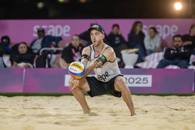 RECORD DATE NOT STATED Beach volleyball, Beachvolleyball World Championships Adelaide, Australia 15.11.2025 ADELAIDE, AUSTRALIA - NOVEMBER 15: Clemens Wickler (Player 2, GER) during the Beach Volleyball World Championships at Adelaide on November 15, 2025 in Adelaide, Australia. Copyright: xBEAUTIFULxSPORTS PeterxWeberx