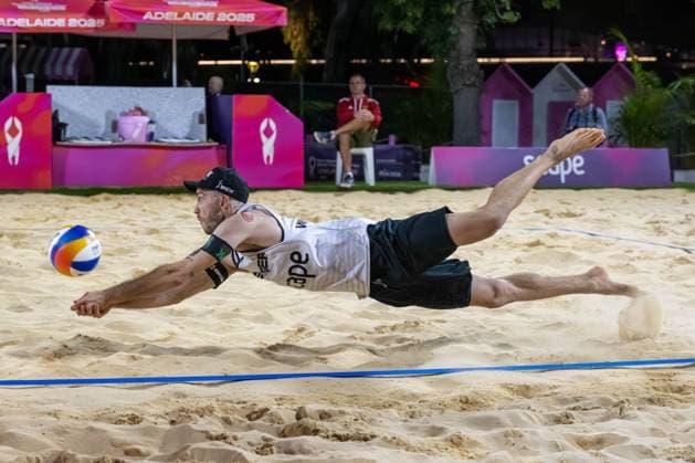 RECORD DATE NOT STATED Beach volleyball, Beachvolleyball World Championships Adelaide, Australia 15.11.2025 ADELAIDE, AUSTRALIA - NOVEMBER 15: Clemens Wickler (Player 2, GER) during the Beach Volleyball World Championships at Adelaide on November 15, 2025 in Adelaide, Australia. Copyright: xBEAUTIFULxSPORTS PeterxWeberx