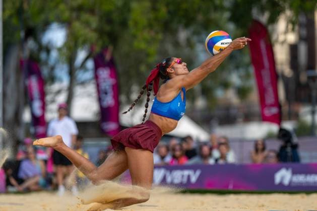 RECORD DATE NOT STATED Beach volleyball, Beachvolleyball World Championships Adelaide, Australia 15.11.2025 ADELAIDE, AUSTRALIA - NOVEMBER 15: Clémence Vieira (Player 1, FRA) during the Beach Volleyball World Championships at Adelaide on November 15, 2025 in Adelaide, Australia. Copyright: xBEAUTIFULxSPORTS PeterxWeberx