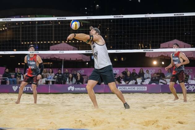 RECORD DATE NOT STATED Beach volleyball, Beachvolleyball World Championships Adelaide, Australia 15.11.2025 ADELAIDE, AUSTRALIA - NOVEMBER 15: Nils Ehlers (Player 1, GER) during the Beach Volleyball World Championships at Adelaide on November 15, 2025 in Adelaide, Australia. Copyright: xBEAUTIFULxSPORTS PeterxWeberx