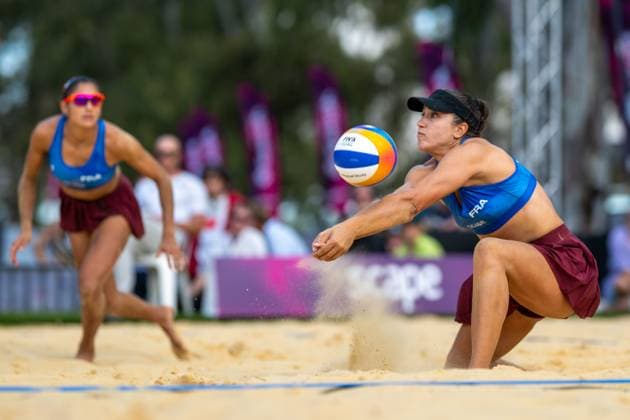 RECORD DATE NOT STATED Beach volleyball, Beachvolleyball World Championships Adelaide, Australia 15.11.2025 ADELAIDE, AUSTRALIA - NOVEMBER 15: Aline Chamereau (Player 2, FRA) during the Beach Volleyball World Championships at Adelaide on November 15, 2025 in Adelaide, Australia. Copyright: xBEAUTIFULxSPORTS PeterxWeberx