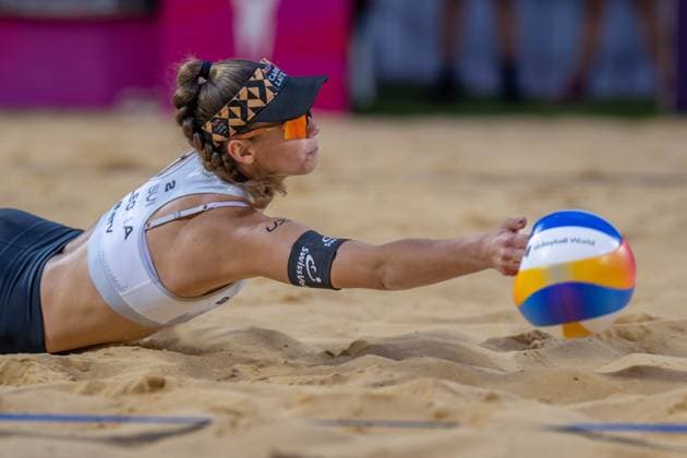 RECORD DATE NOT STATED Beach volleyball, Beachvolleyball World Championships Adelaide, Australia 15.11.2025 ADELAIDE, AUSTRALIA - NOVEMBER 15: Leona Kernen (Player 2, SUI) during the Beach Volleyball World Championships at Adelaide on November 15, 2025 in Adelaide, Australia. Copyright: xBEAUTIFULxSPORTS PeterxWeberx