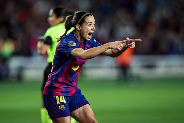 FC Barcelona, Barca v Real Madrid - Liga F Moeve Aitana Bonmati of FC Barcelona celebrates after scoring a goal during the Liga F Moeve match between FC Barcelona Femeni and Real Madrid Femenino at Estadi Olimpic Lluis Companys in Barcelona, Spain, on November 15, 2025. Barcelona Spain  Copyright: xGongorax originalFilename:bonilla-fcbarcel251115_np46m.jpg
